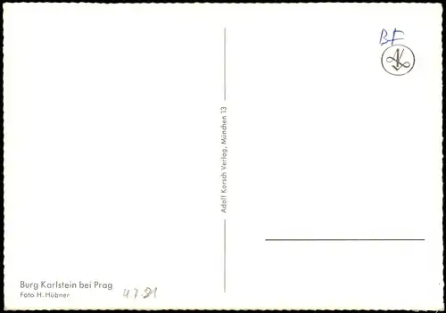 Postcard Karlstein Karlštejn Burg Karlstein bei Prag 1981