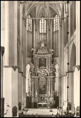 Rostock Marienkirche Inneres des nördlichen Querschiffs mit Altar 1972