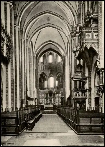 Postcard Roskilde Kathedrale Domkirke Innenansicht 1950