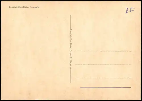 Postcard Roskilde Kathedrale Domkirke Innenansicht 1950