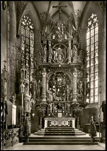 Überlingen Münster Innenansicht mit Hochaltar von Jörg Zürn 1960