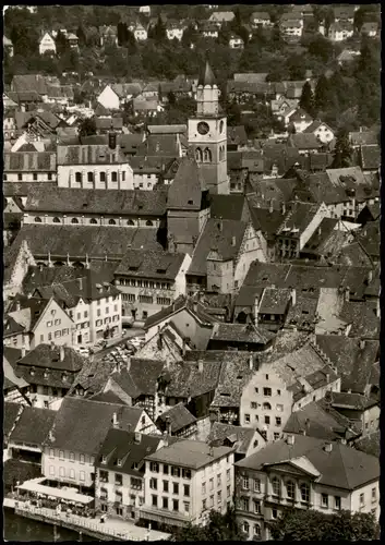 Ansichtskarte Überlingen Luftbild Innenstadt vom Flugzeug aus 1960