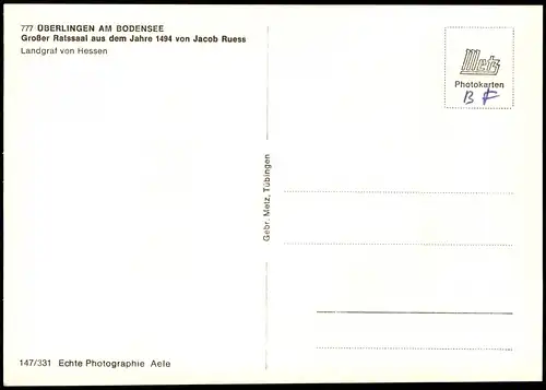 Überlingen Landgraf von Hessen im Ratssaal von Jacob Ruess 1960