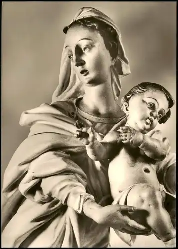 Überlingen Luciuskapelle MADONNA von J. A. Feuchtmayer Skulptur-Ansicht 1960