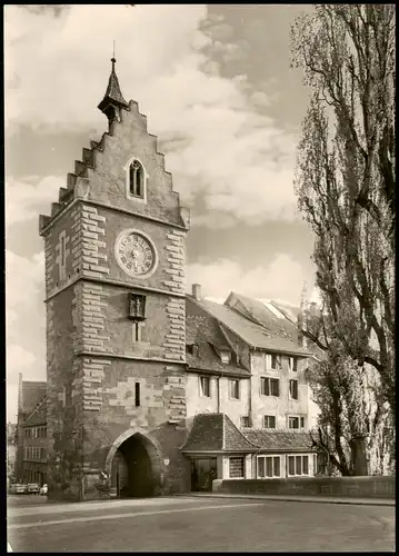 Ansichtskarte Überlingen Strassen Partie am Franziskaner Tor 1960