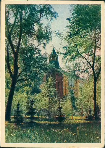 Postcard Moskau Москва́ У стен Кремля/Kreml Mauer 1957