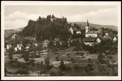 Ansichtskarte Lindenfels (Bergstraße) Panorama-Ansicht 1940