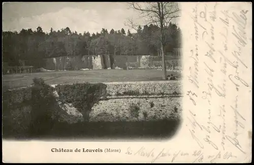CPA Louvois Schloss (Chateau) 1914   im 1. Weltkrieg als dt. Feldpost gelaufen