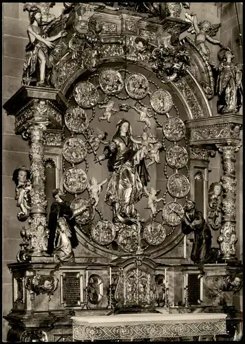 Überlingen Rosenkranzaltar Werkstatt des Jörg Zürn im Münster 1960