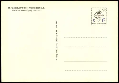 Ansichtskarte Überlingen Maria v.d. Verkündigung im Münster 1960