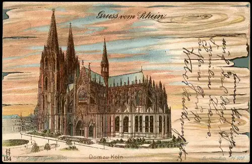 Ansichtskarte Köln Kölner Dom - Künstlerkarte 1901