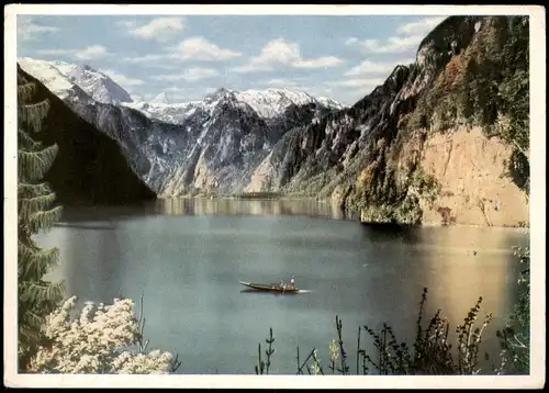 Schönau am Königssee Malerwinkel am Königssee Colorfoto AK 1962