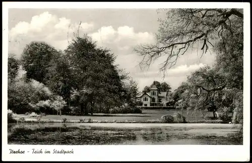 Ansichtskarte Itzehoe Stadtpark Park 1957