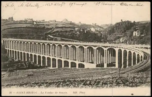 Saint-Brieuc Sant-Brieg Le Viaduc de Souzin, Brücke Viadukt 1915