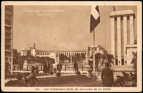Paris EXPOSITION INTERNATIONALE ENSEMBLE PRISE DU PAVILLON DE LA SUISSE 1937