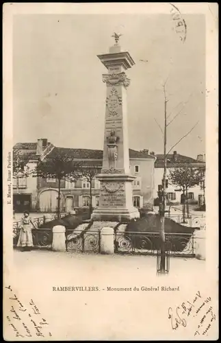 CPA Rambervillers Denkmal, Monument du Général Richard 1902