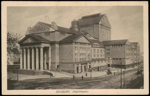 Ansichtskarte Duisburg Stadttheater Theater-Gebäude-Ansicht 1915