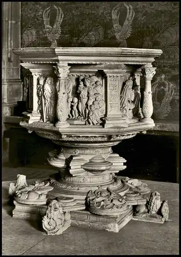 Osnabrück PFARRKIRCHE ST. MARIEN Taufstein vermutlich von Joh. Beldensynder 1960