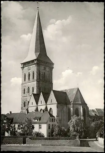 Ansichtskarte Osnabrück Partie a.d. Kirche Katharinenkirche 1955