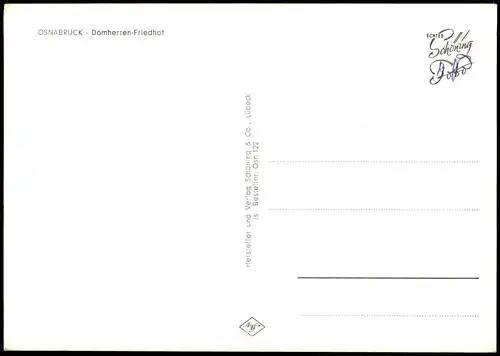 Ansichtskarte Osnabrück Domherren-Friedhof 1960