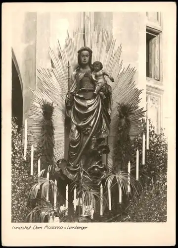Ansichtskarte Landshut Landshut Dom Madonna v. Leinberger 1953