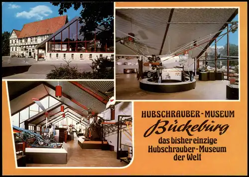 Ansichtskarte Bückeburg Hubschrauber-Museum Mehrbildkarte 1990