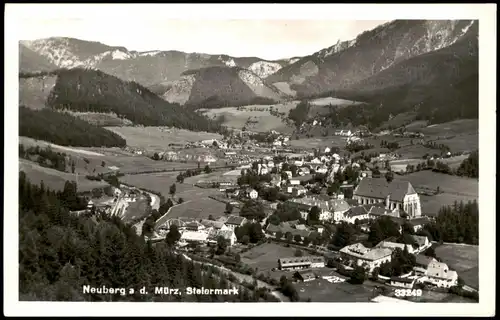 Ansichtskarte Neuberg an der Mürz Panorama Gesamtansicht 1957