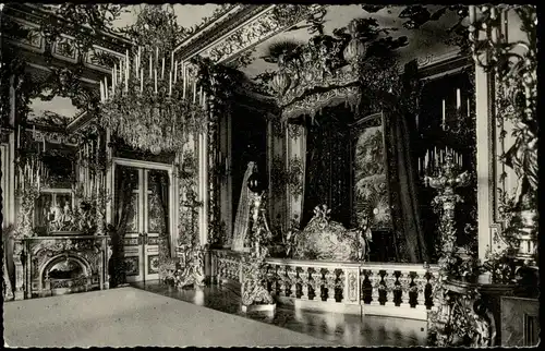 Ansichtskarte Chiemsee Herreninsel mit Schloss Schlafzimmer des Königs 1962