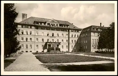 Ansichtskarte Bad Wörishofen Partie am Kneippianum Gebäude 1957