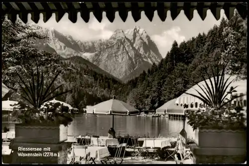 Garmisch-Partenkirchen Risser-See/Riessersee Blick zum Waxenstein 1963