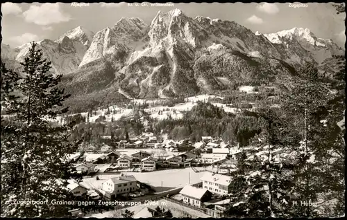 Ansichtskarte Grainau Panorama-Ansicht mit Blick zu den Alpen 1964