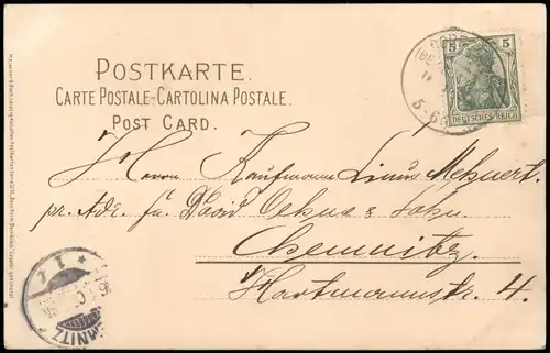Ansichtskarte  Fischer / Angler Künstlerkarte Wehr am Dorfrand 1906