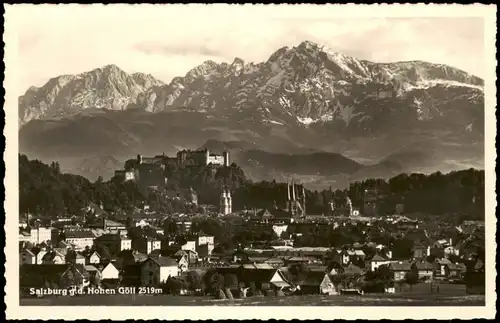Ansichtskarte Salzburg gegen den Hohen Göll 1940