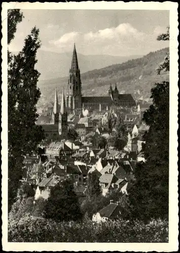 Ansichtskarte Freiburg im Breisgau Panorama-Ansicht vom Lorettoberg aus 1961