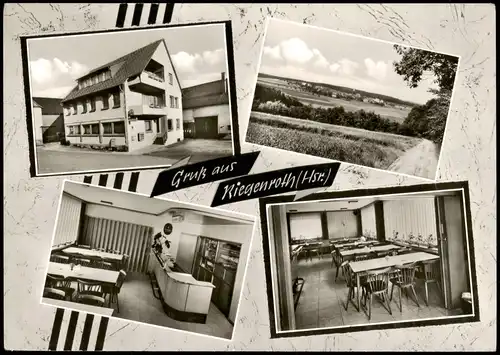 Ansichtskarte Riegenroth-Simmern (Hunsrück) Pension Schmidt Mehrbild 1962