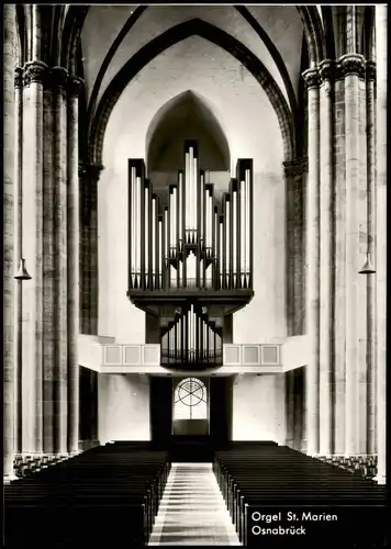 Sammelkarte Osnabrück Kirchen Innenansicht Orgel St. Marien 1960