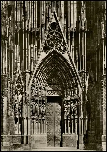 Straßburg Strasbourg MÜNSTER Jungfrauenportal (1290-1320) 1960