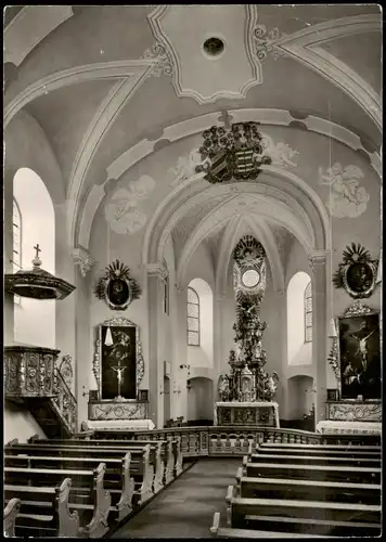 Ansichtskarte  Pfarrkirche ST. JOSEF STEINBACH bei Lohr 1960