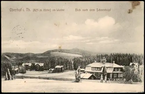 Ansichtskarte Oberhof (Thüringen) Panorama Blick nach dem Schneekopf 1914