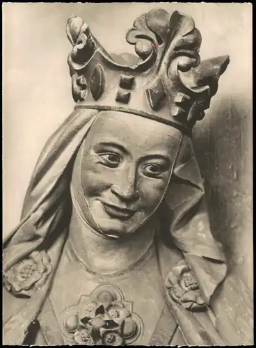Sammelkarte Meißen Hoher Chor Kopf der Adelheid Dom Figur 1967