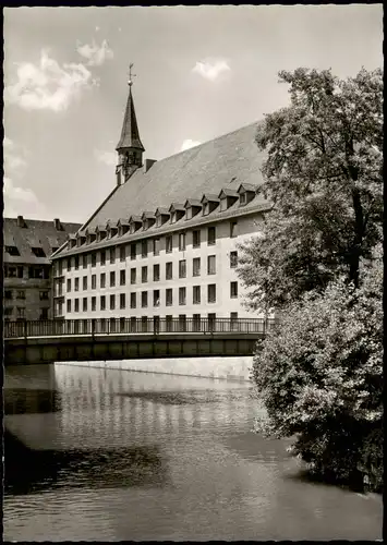 Ansichtskarte Nürnberg Partie am Studentenhaus „Heilig-Geist" 1960