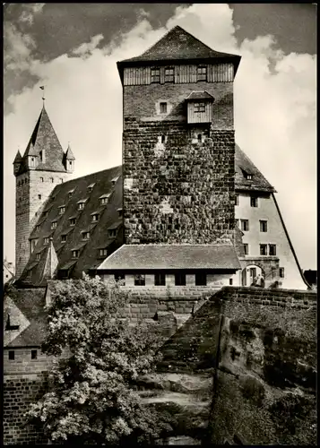 Nürnberg KAISERBURG Luginsland, Kaiserstallung und fünfeckiger Turm 1960
