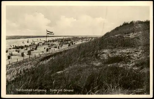 Ansichtskarte Langeoog Nordseebad Düne mit Strand Nordsee 1930