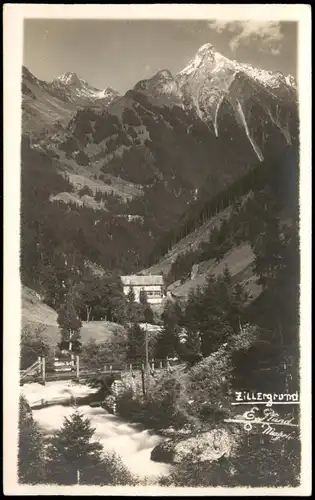 Ansichtskarte Mayrhofen Umlandansicht Partie im Zillergrund 1940