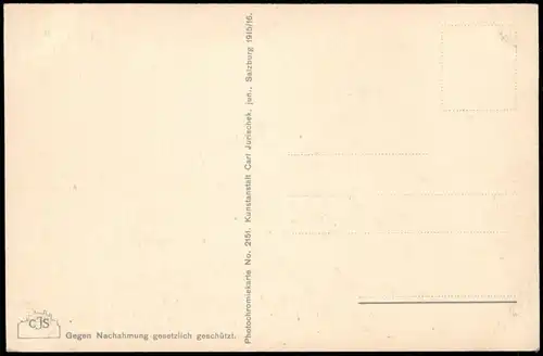 Ansichtskarte Berchtesgaden Ortspanorama mit Blick zum Watzmann 1916