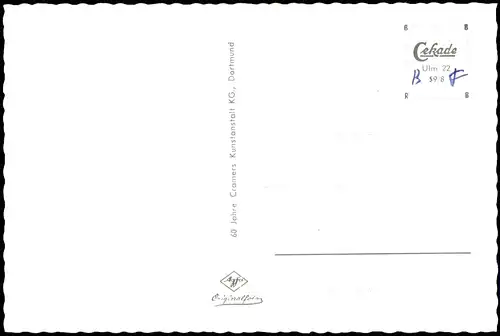 Ulm a. d. Donau Taufstein im südl. Seitenschiff des Münsters 1959