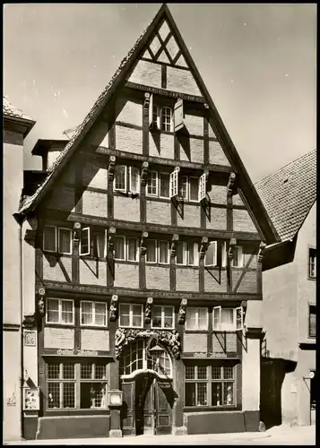 Ansichtskarte Osnabrück Gasthof Walhalla Fachwerkhaus BIERSTR. 24 1960