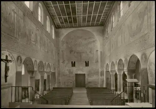 Reichenau (Bodensee) Oberzell - Kirche St. Georg Inneres gegen Westapsis 1960