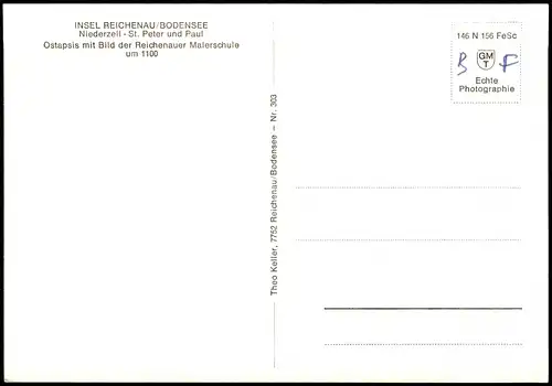 Reichenau (Bodensee) Niederzell Kirche  Ostapsis mit Bild  Malerschule 1960
