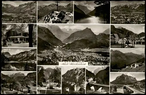 Bad Reichenhall Mehrbildkarte mit Orts- und Umland-Ansichten 1957